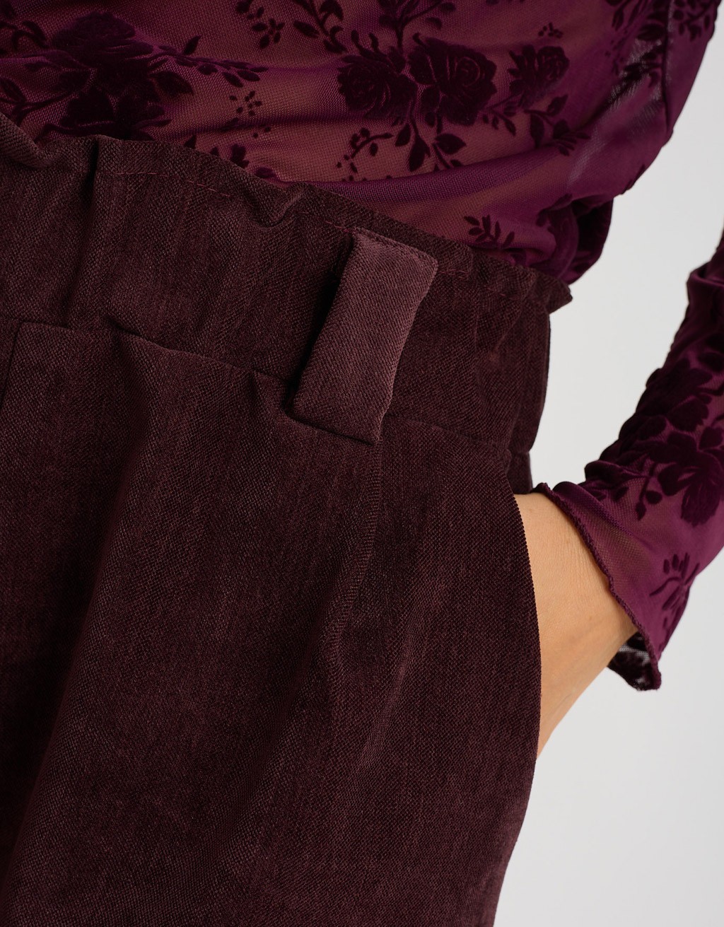 Pantalone Palazzo Effetto Ciniglia