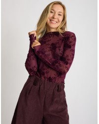Maglietta Tulle Floccata