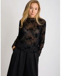 Maglietta Tulle Floccata
