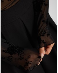 Maglietta Tulle Floccata