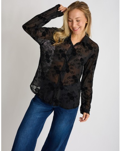 Camicia Tulle Floccata