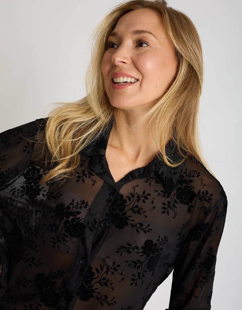 Camicia Tulle Floccata