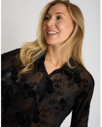 Camicia Tulle Floccata