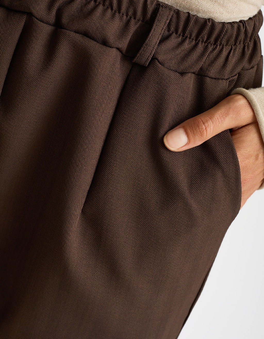 Pantalone Fluido Effetto Spinato