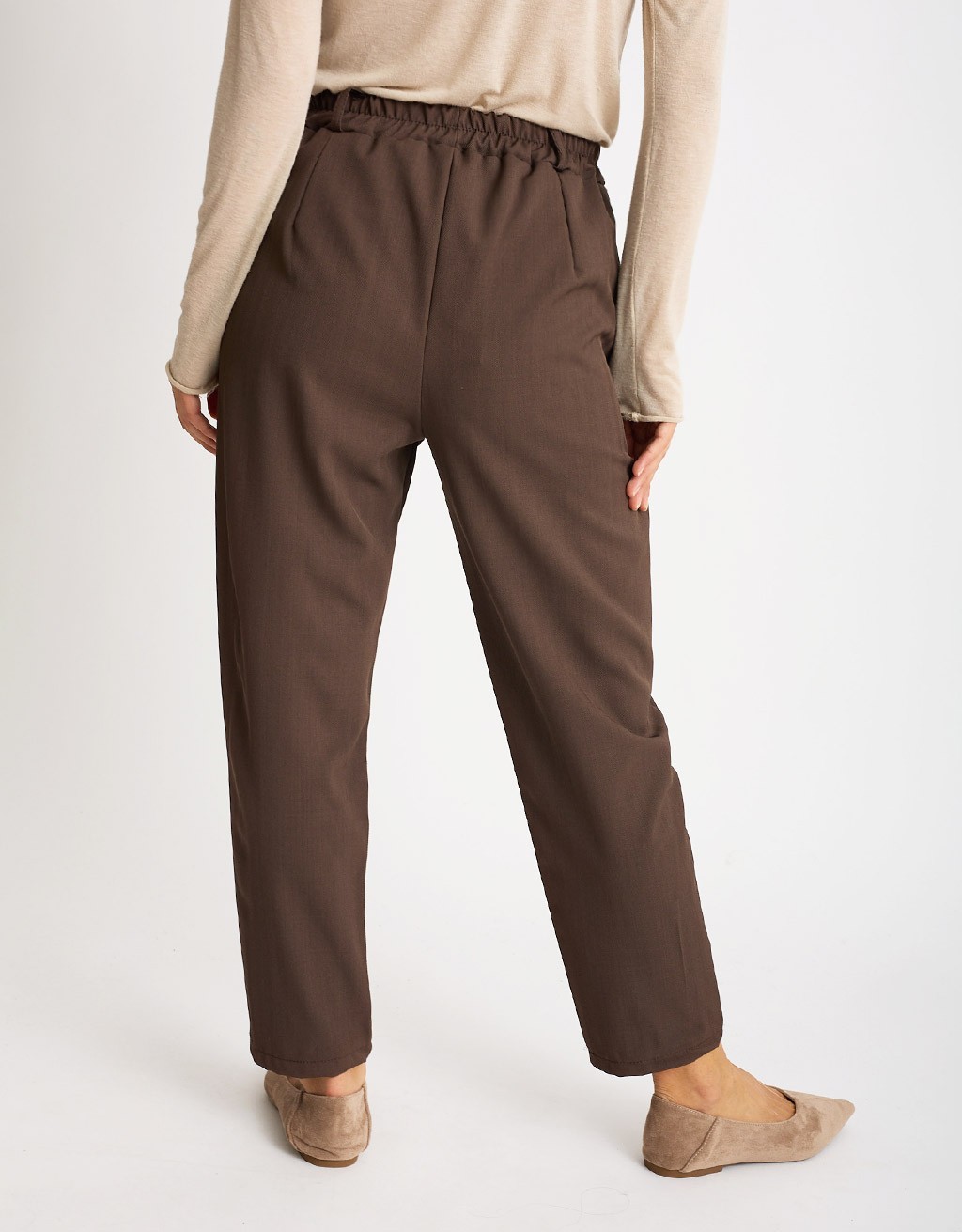 Pantalone Fluido Effetto Spinato