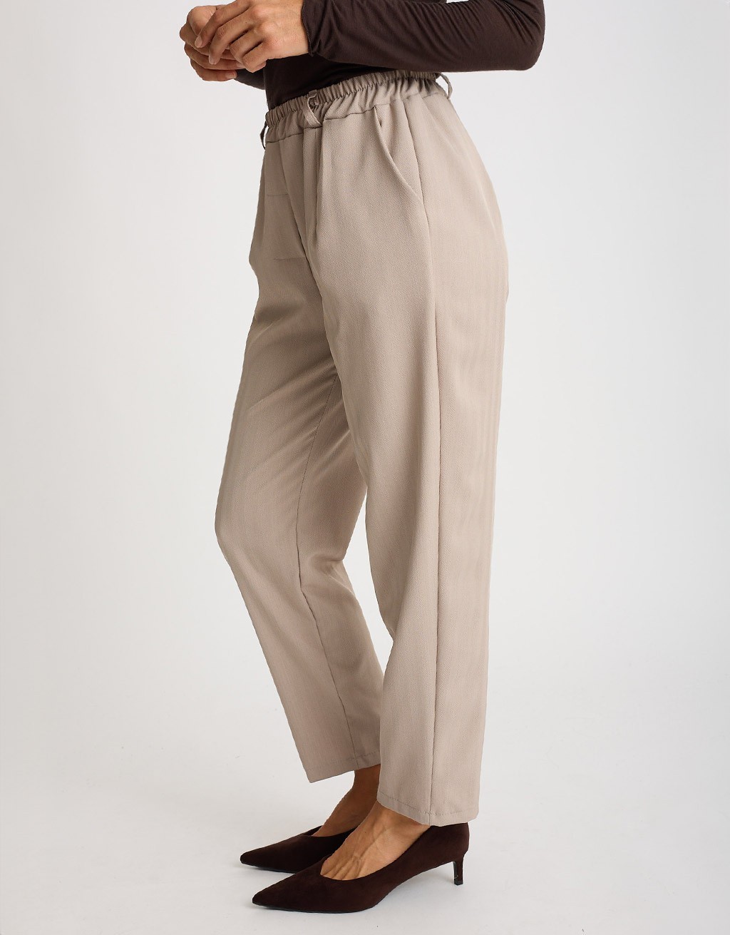 Pantalone Fluido Effetto Spinato