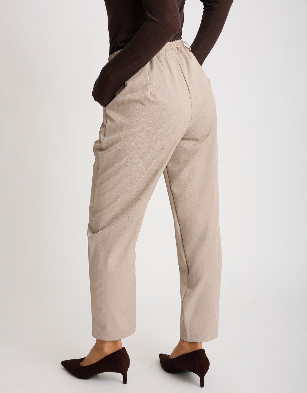 Pantalone Fluido Effetto Spinato