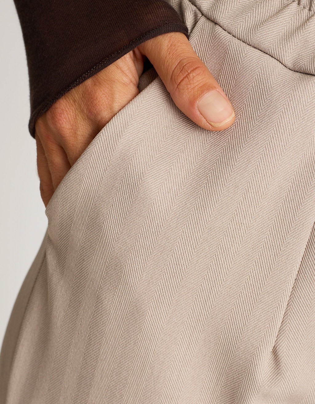 Pantalone Fluido Effetto Spinato