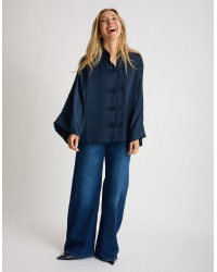 Camicia Raso Pesante Over Alamari