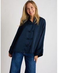 Camicia Raso Pesante Over Alamari