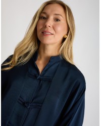 Camicia Raso Pesante Over Alamari