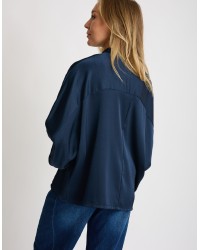 Camicia Raso Pesante Over Alamari