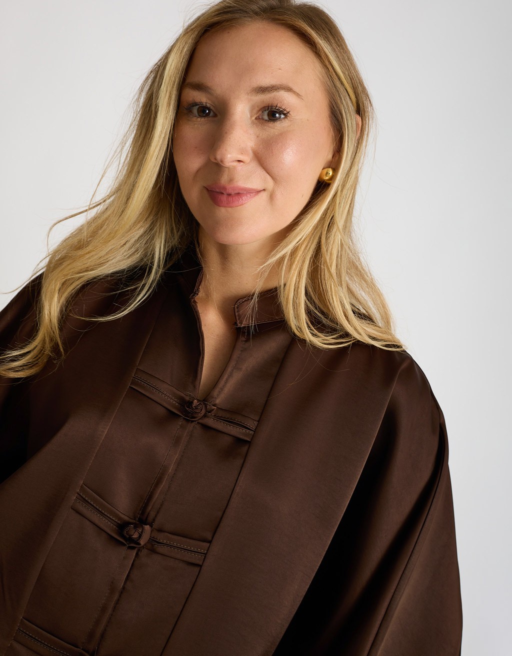 Camicia Raso Pesante Over Alamari