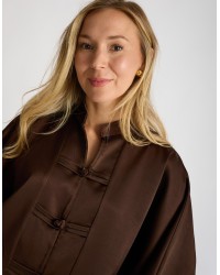 Camicia Raso Pesante Over Alamari
