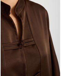 Camicia Raso Pesante Over Alamari