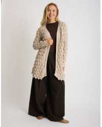 Cardigan Midi Punto Pavone