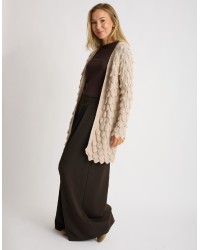 Cardigan Midi Punto Pavone