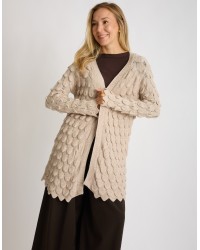 Cardigan Midi Punto Pavone
