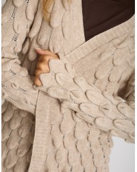 Cardigan Midi Punto Pavone