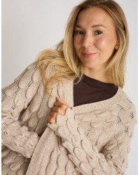 Cardigan Midi Punto Pavone