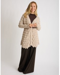 Cardigan Midi Punto Pavone
