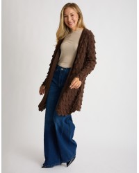 Cardigan Midi Punto Pavone