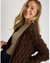 Cardigan Midi Punto Pavone