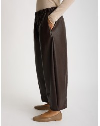 Pantalone Balloon Finta Pelle Lavorata