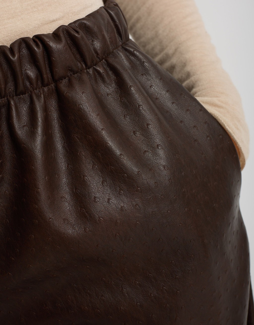 Pantalone Balloon Finta Pelle Lavorata