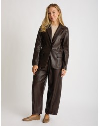 Pantalone Balloon Finta Pelle Lavorata
