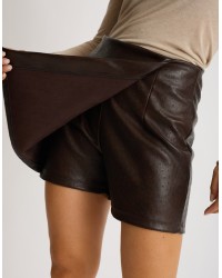 Gonna Pantalone Crop Finta Pelle Lavorata