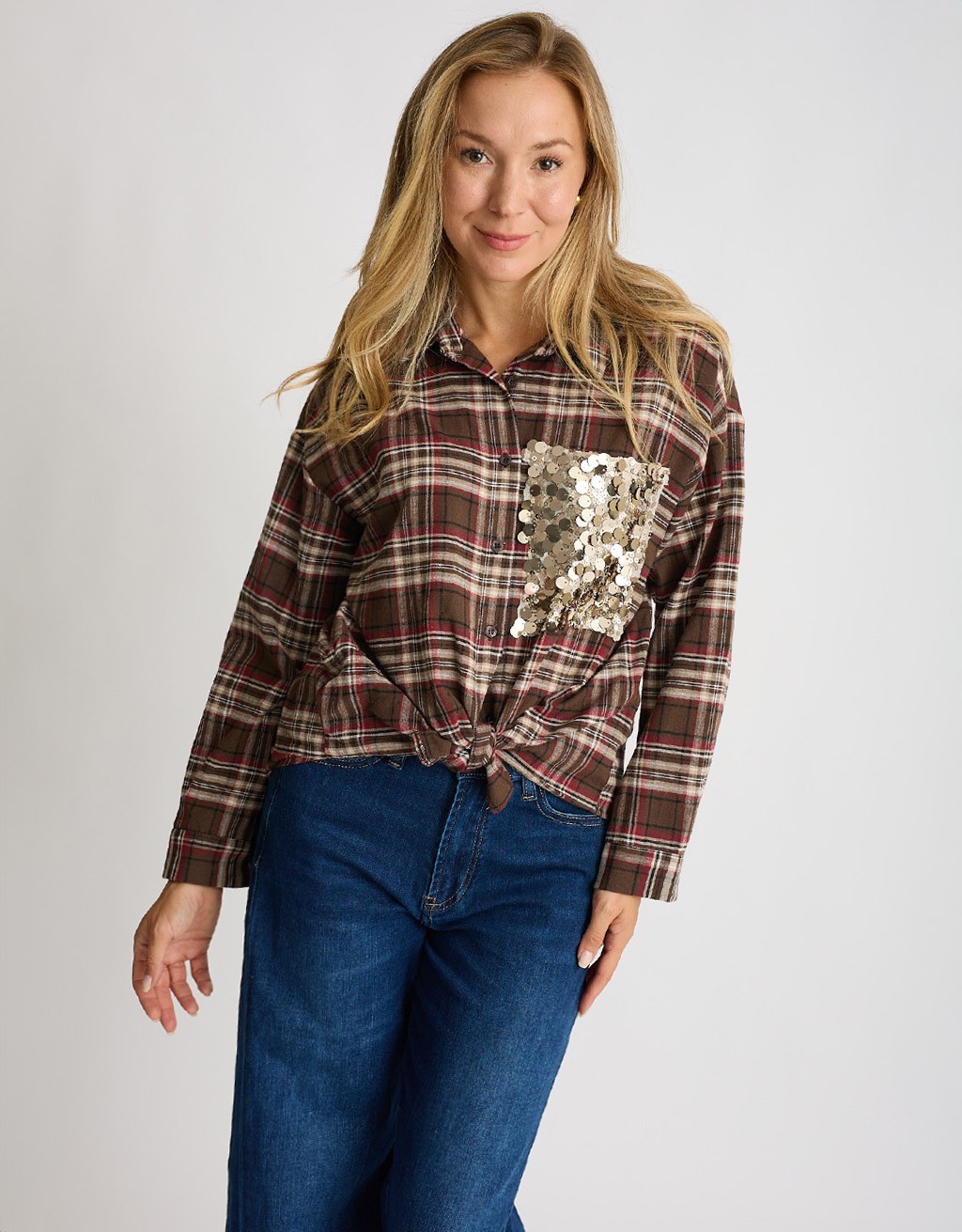 Camicia Quadro Paillettes