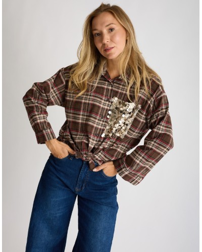 Camicia Quadro Paillettes