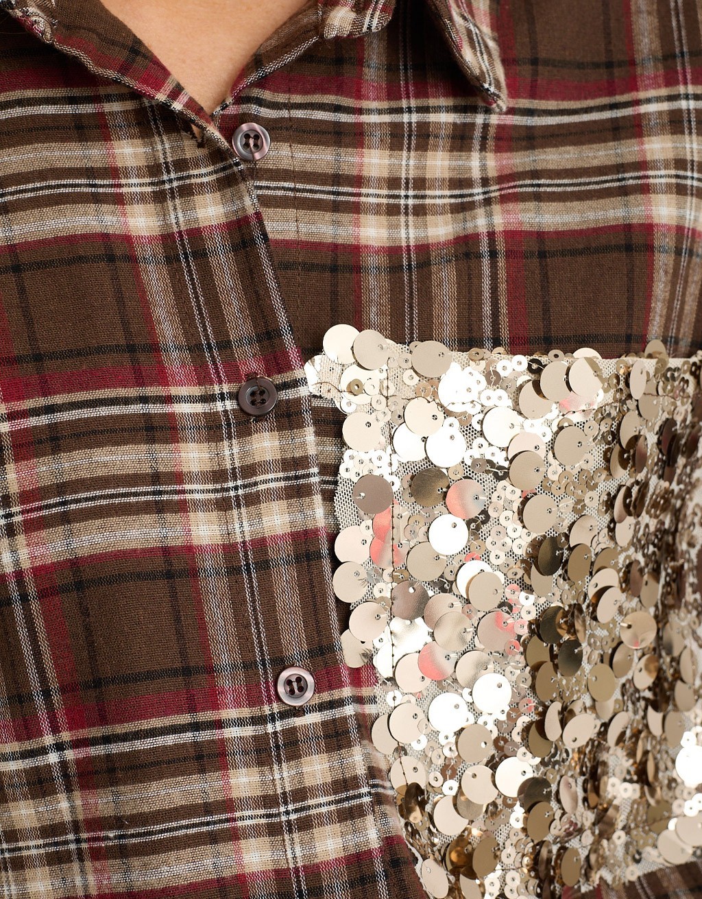 Camicia Quadro Paillettes