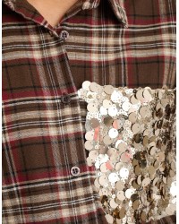 Camicia Quadro Paillettes