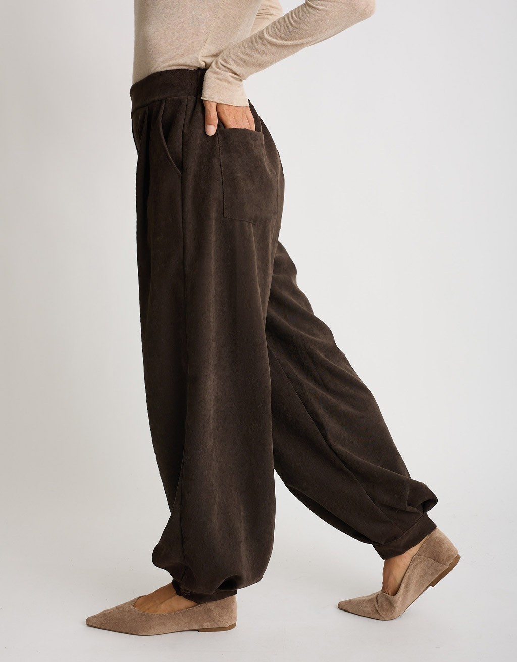 Pantalone Baloon  Mano Pesca Bottone Caviglia