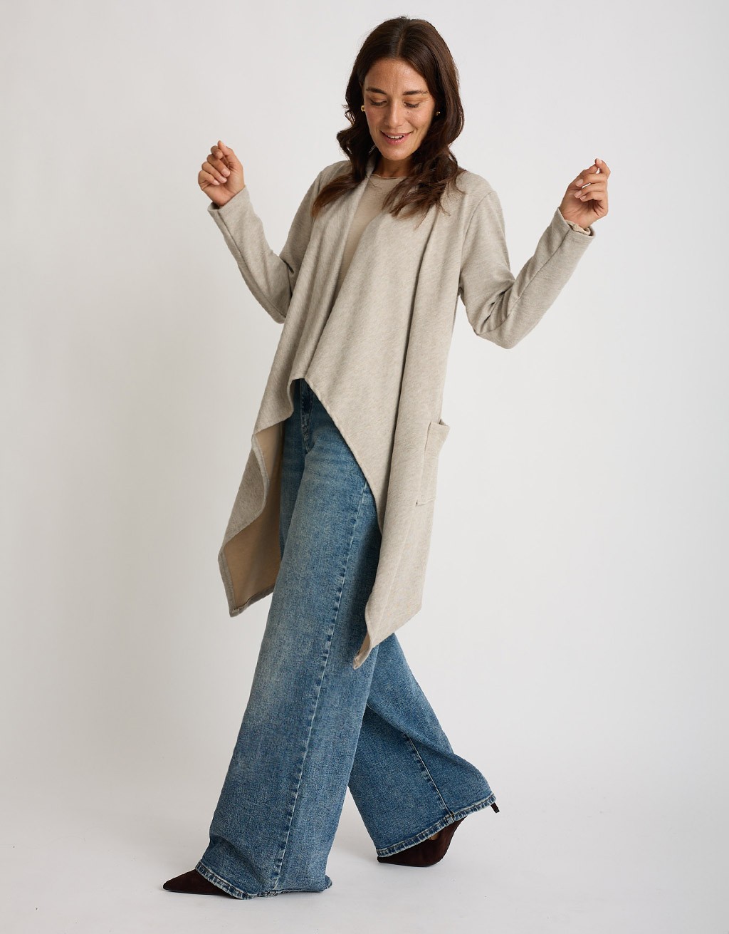 Cardigan Maglia Costine Punte