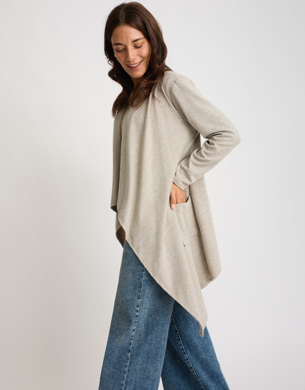 Cardigan Maglia Costine Punte