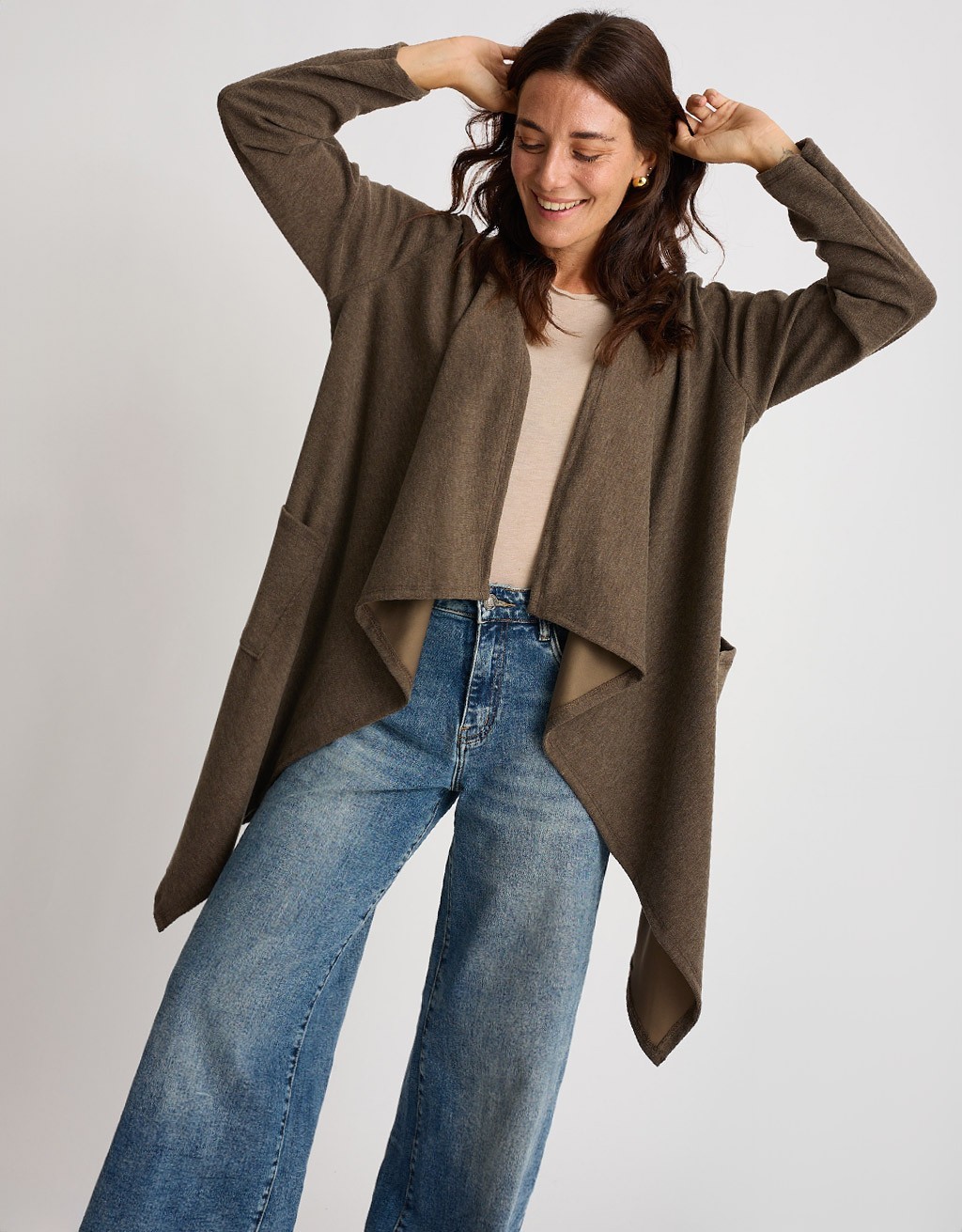 Cardigan Maglia Costine Punte