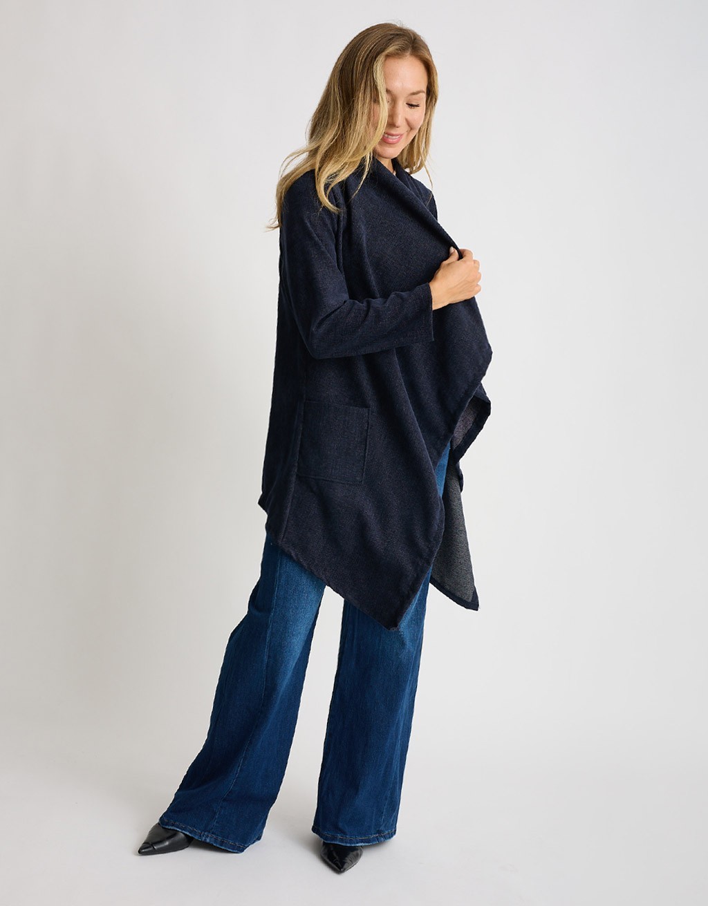 Cardigan Ciniglia Melange Punte