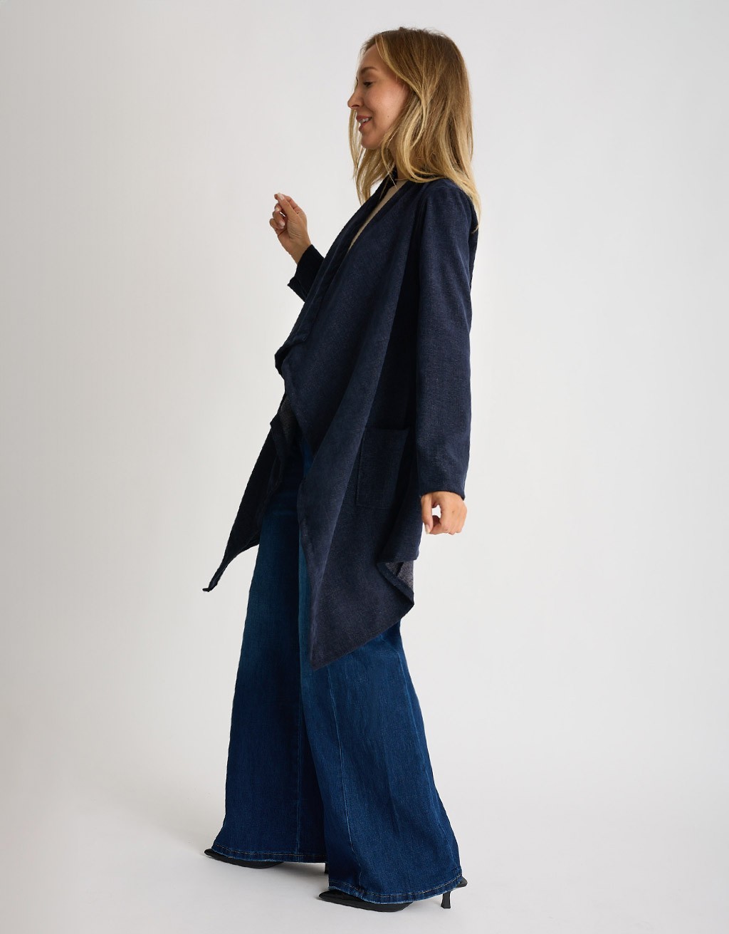 Cardigan Ciniglia Melange Punte