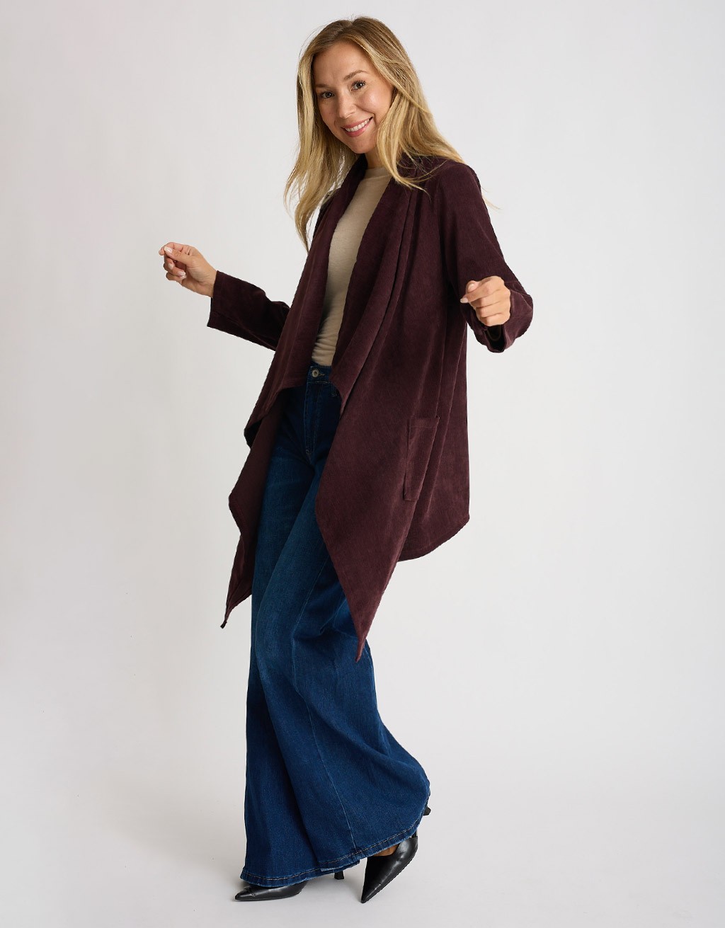 Cardigan Ciniglia Melange Punte