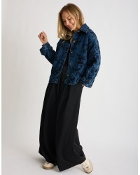 Giacca Camicia Jeans Floccata