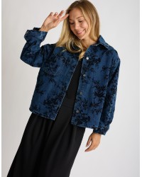 Giacca Camicia Jeans Floccata