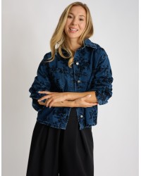 Giacca Camicia Jeans Floccata