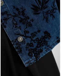 Giacca Camicia Jeans Floccata
