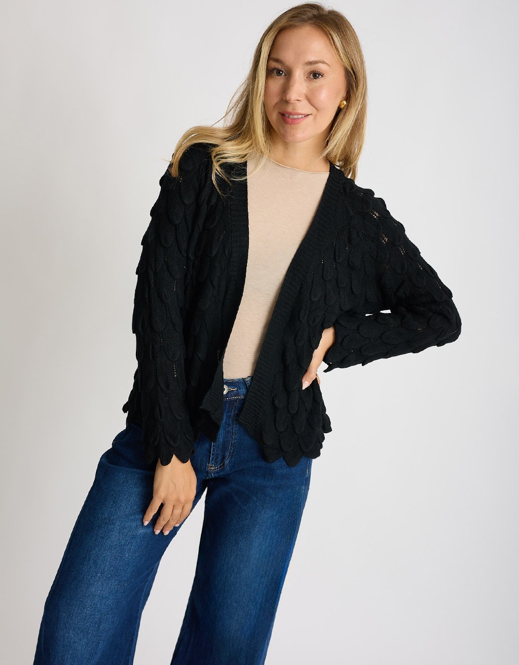 Cardigan Corto Punto Pavone