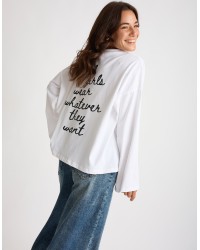 Maglietta Longsleeve Cotone "Cool Girls"
