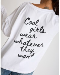 Maglietta Longsleeve Cotone "Cool Girls"