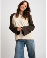 Maglietta Longsleeve Cotone Bicolore